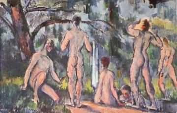 ヌード Painting - 水浴びの研究 ポール・セザンヌ 印象派の裸婦